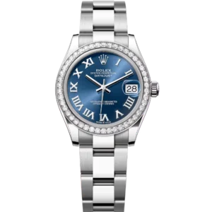 Rolex Datejust 31 Oyster Perpetual Oystersteel and white gold bright blue dial Oyster band Reference 278384RBR