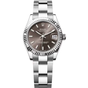 Rolex Datejust 31 Oyster Perpetual Oystersteel and white gold dark grey dial Oyster band Reference 278274