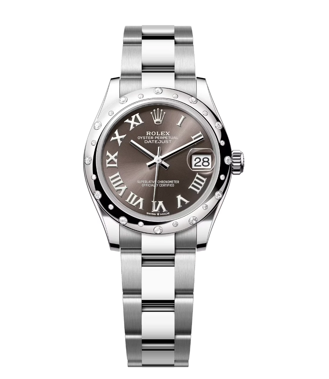 Rolex Datejust 31 Oyster Perpetual Oystersteel and white gold dark grey dial Oyster band Reference 278344RBR