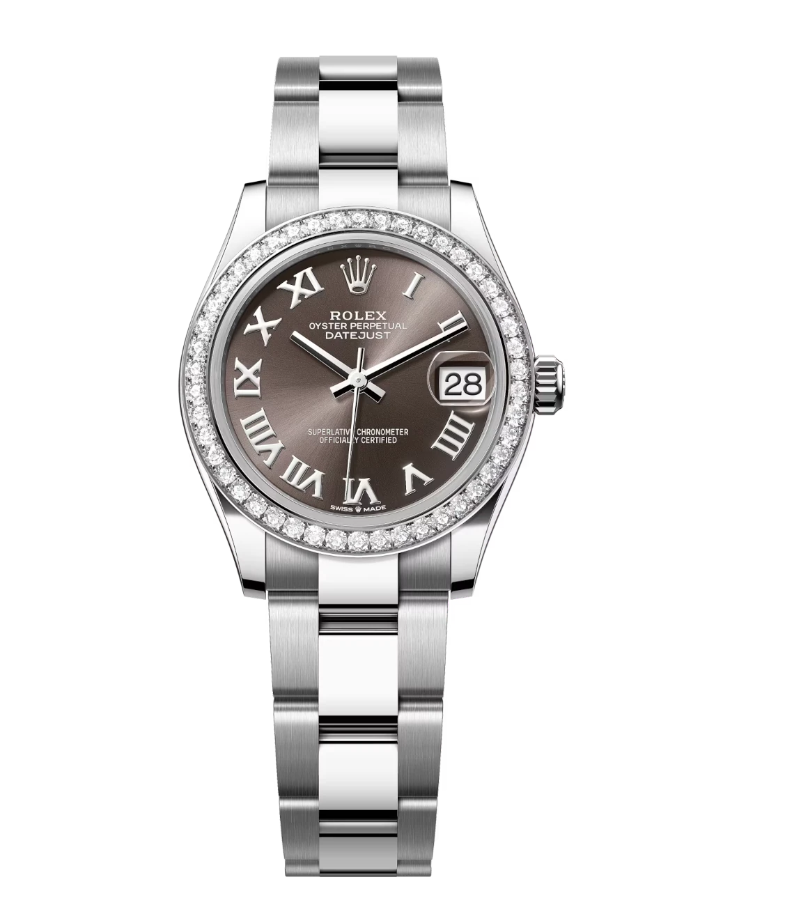 Rolex Datejust 31 Oyster Perpetual Oystersteel and white gold dark grey dial Oyster band Reference 278384RBR