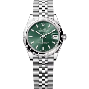 Rolex Datejust 31 Oyster Perpetual Oystersteel and white gold mint green dial Jubilee band Reference 278344RBR