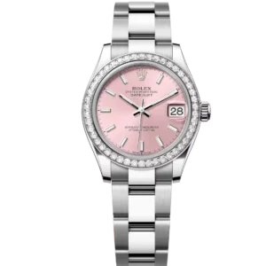 Rolex Datejust 31 Oyster Perpetual Oystersteel and white gold pink dial Oyster band Reference 278384RBR