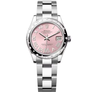 Rolex Datejust 31 Oyster Perpetual Oystersteel and white gold pink, diamond-set dial Oyster band Reference 278344RBR