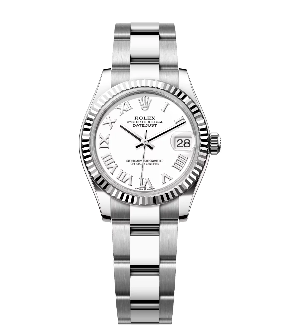 Rolex Datejust 31 Oyster Perpetual Oystersteel and white gold white dial Oyster band Reference 278274