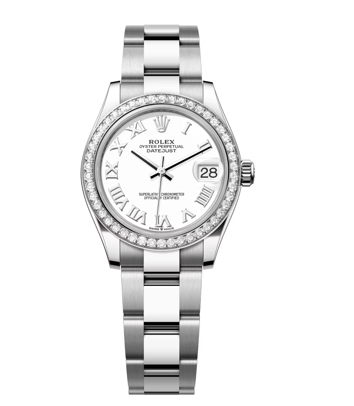 Rolex Datejust 31 Oyster Perpetual Oystersteel and white gold white dial Oyster band Reference 278384RBR