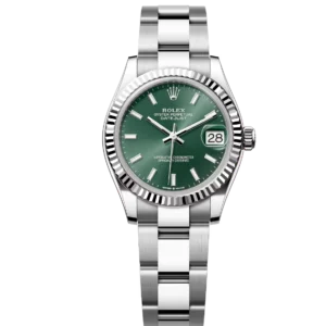 Rolex Datejust 31 Oyster Perpetual Oystersteel and white mint green dial Oyster band Reference 278274