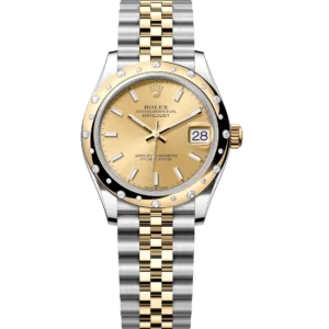 Rolex Datejust 31 Oyster Perpetual Oystersteel and yellow gold champagne-colour dial Jubilee band Reference 278343RBR