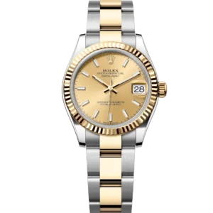 Rolex Lady-Datejust 28 Oyster Perpetual Oystersteel and yellow gold champagne-colour dial Oyster band Reference 279173