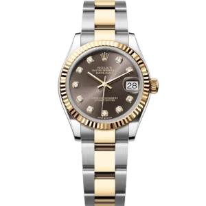 Rolex Datejust 31 Oyster Perpetual Oystersteel and yellow gold dark grey, diamond-set dial Oyster band Reference 278273