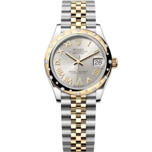 Rolex Datejust 31 Oyster Perpetual Oystersteel and yellow gold silver, diamond-set Jubilee band Reference 278343RBR