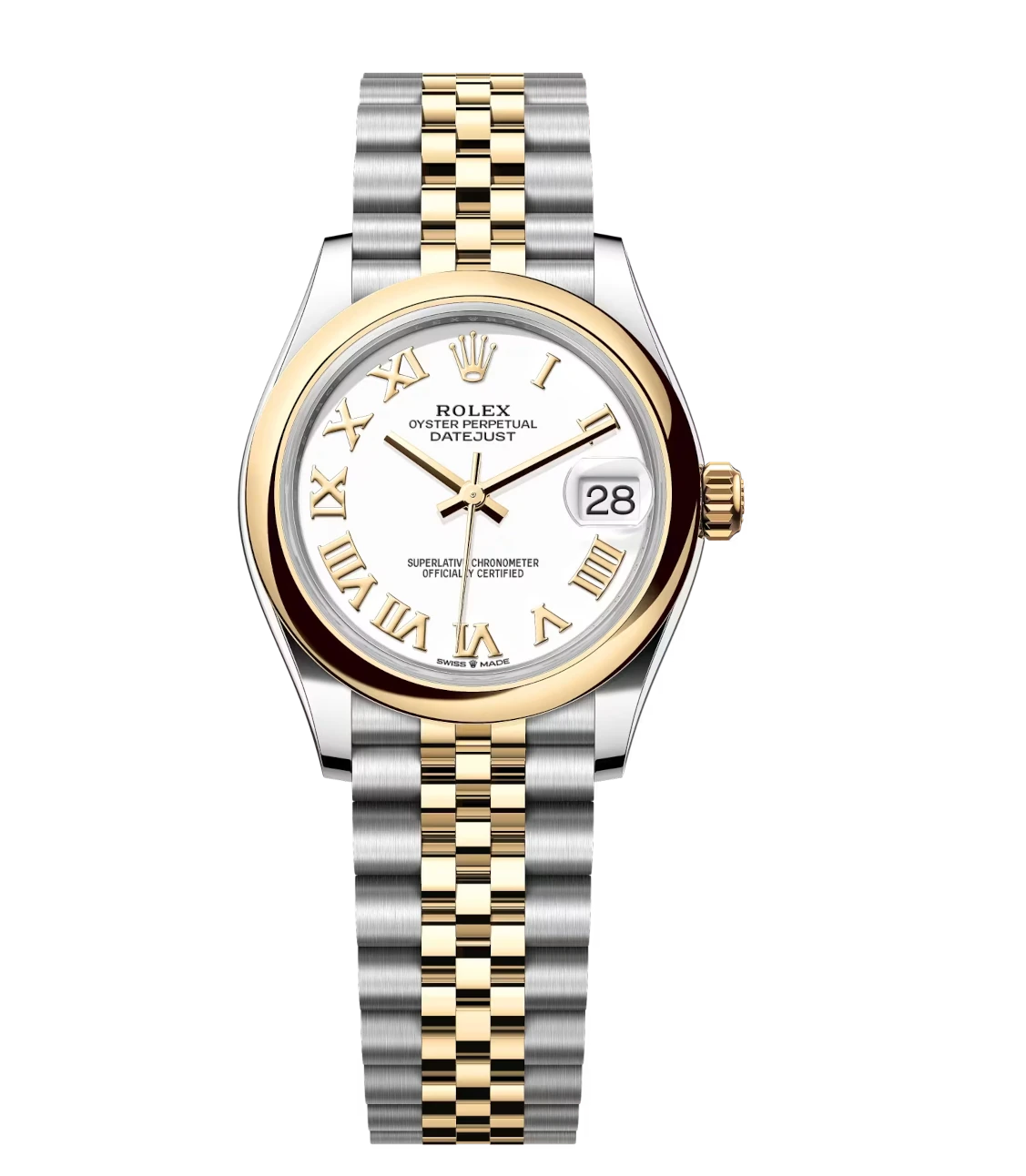 Rolex Datejust 31 Oyster Perpetual Oystersteel and yellow gold white dial Jubilee band Reference 278243