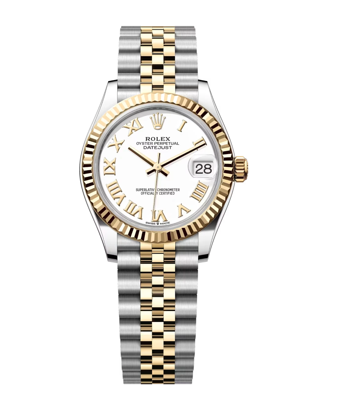 Rolex Datejust 31 Oyster Perpetual Oystersteel and yellow gold white dial Jubilee band Reference 278273