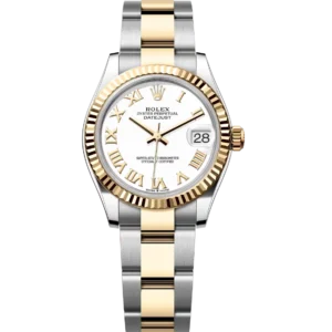 Rolex Lady-Datejust 28 Oyster Perpetual Oystersteel and yellow gold white dial Oyster band Reference 279173