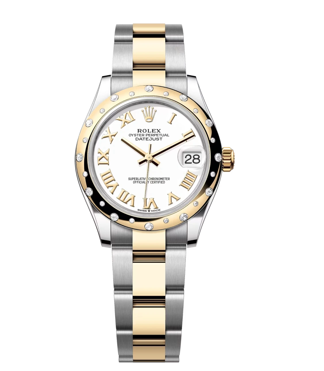 Rolex Datejust 31 Oyster Perpetual Oystersteel and yellow gold white dial Oyster band Reference 278343RBR