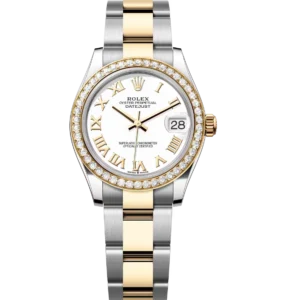 Rolex Datejust 31 Oyster Perpetual Oystersteel and yellow gold white dial Oyster band Reference 278383RBR