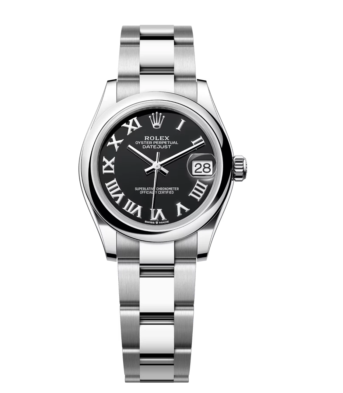 Rolex Datejust 31 Oyster Perpetual Oystersteel bright black dial Oyster band Reference 278240
