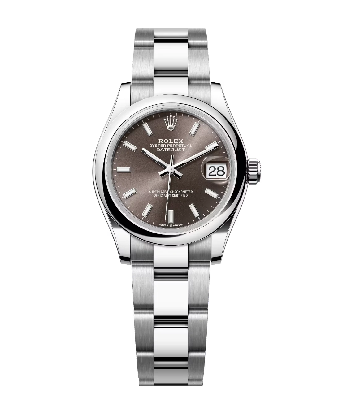 Rolex Lady-Datejust 28 Oyster Perpetual Oystersteel dark grey dial Oyster band Reference 279160