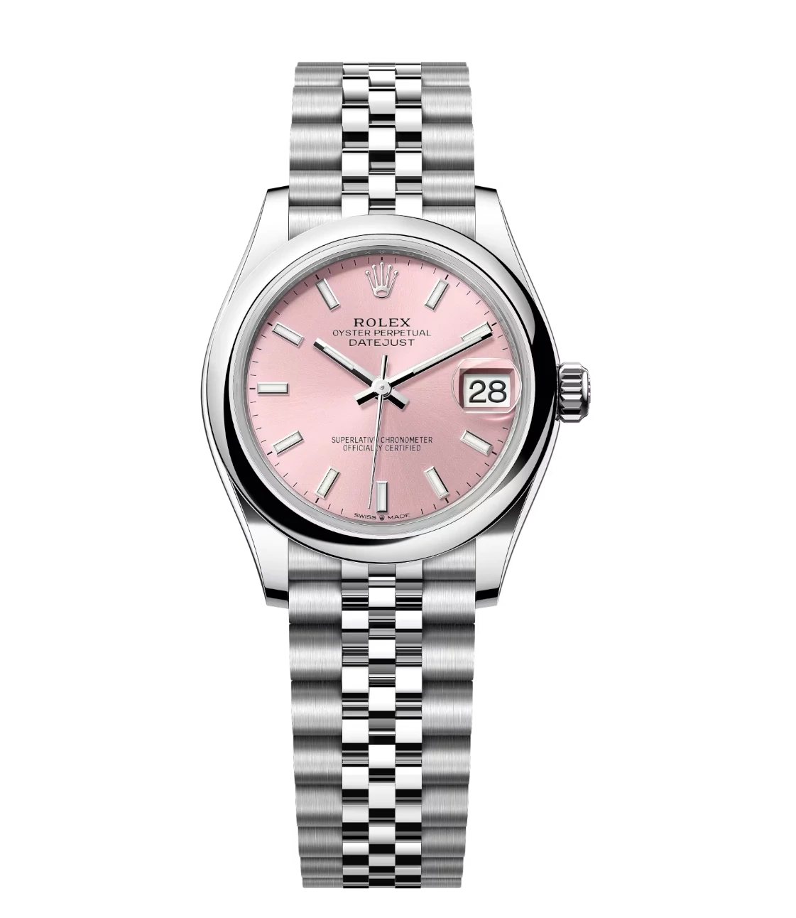 Rolex Datejust 31 Oyster Perpetual Oystersteel pink dial Jubilee band Reference 278240