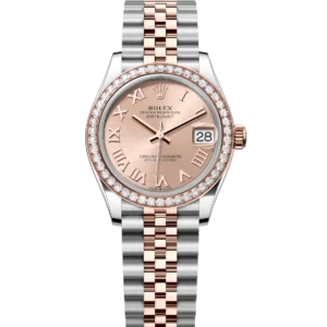 Rolex Datejust 31 Oystersteel and Everose gold rosé-colour dial Jubilee band Reference 278381RBR