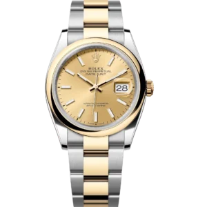 Rolex Datejust 31 Oyster Perpetual Oystersteel and yellow gold champagne-colour dial Oyster band Reference 278243