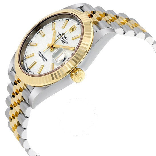 Rolex Datejust 41 White Dial Steel Yellow Gold Jubilee - Image 2