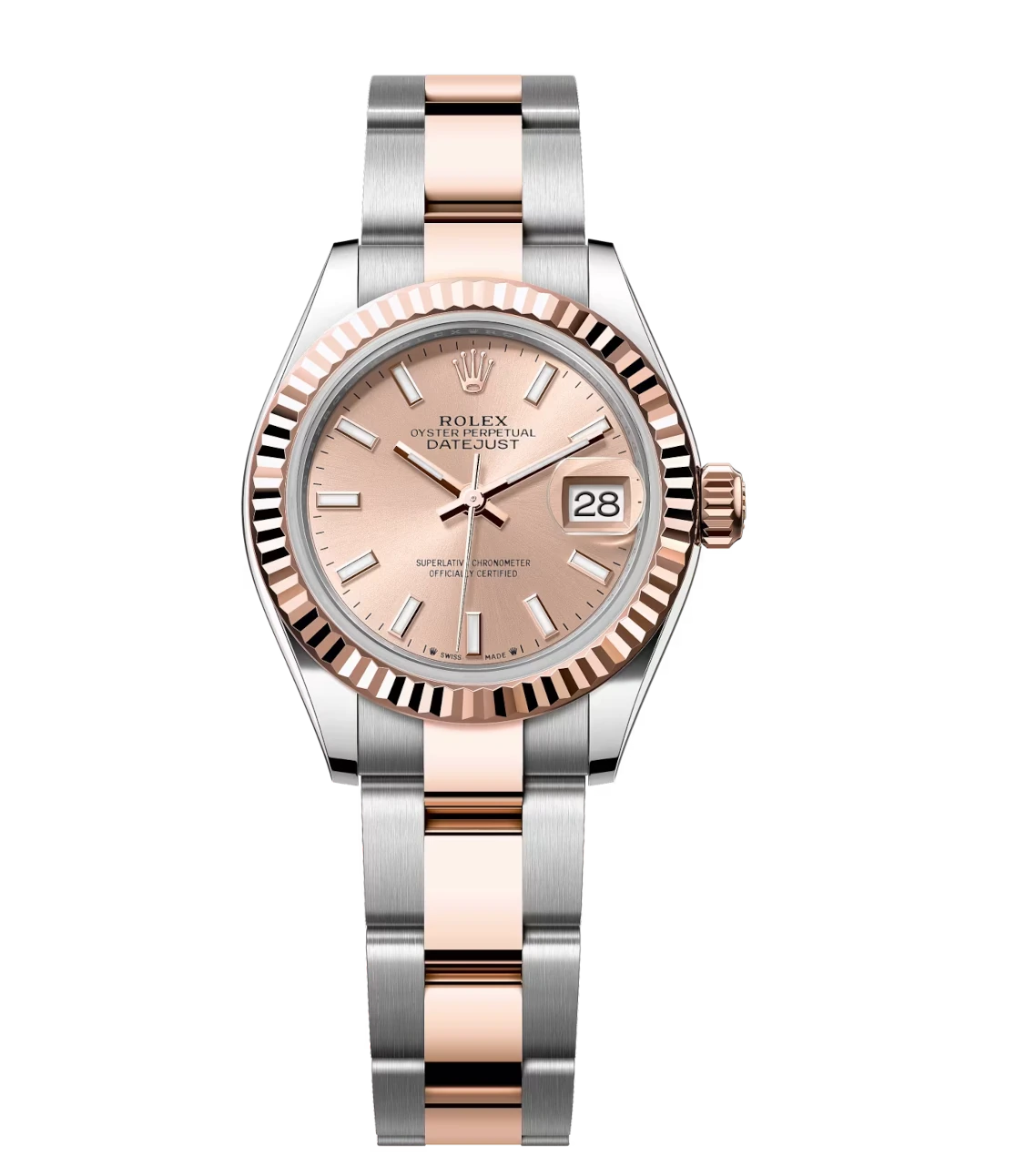 Rolex Lady-Datejust 28 Oyster Perpetual Oystersteel and Everose gold rosé-colour dial Oyster band Reference 279171