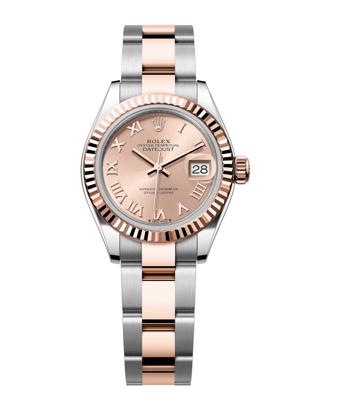 Rolex Lady-Datejust 28 Oyster Perpetual Oystersteel and Everose gold rosé-colour dial Oyster band Reference 279171