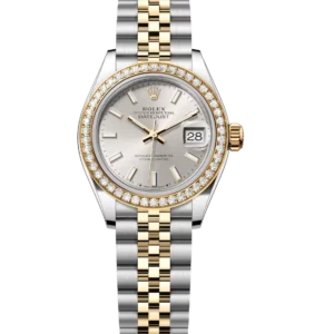 Rolex Lady-Datejust 28 Oyster Perpetual Oystersteel and yellow gold silver dial Jubilee band Reference 279383RBR