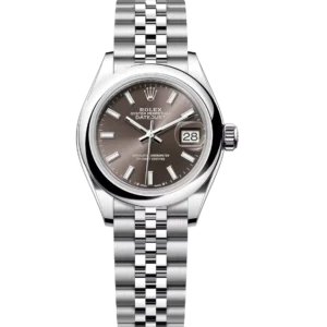 Rolex Lady-Datejust 28 Oyster Perpetual Oystersteel dark grey dial Jubilee band Reference 279160