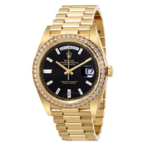 Rolex Oyster Perpetual Gold Day-Date Black Dial
