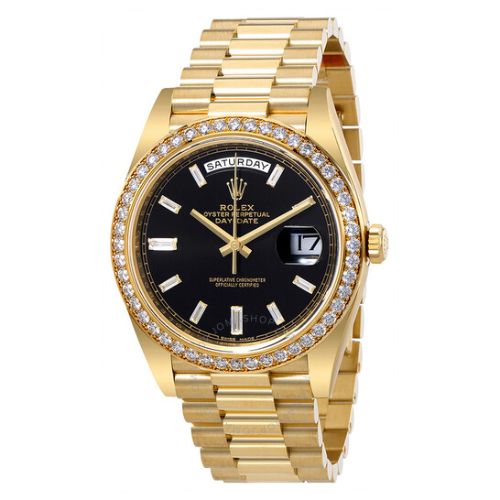 Rolex Oyster Perpetual Gold Day-Date Black Dial