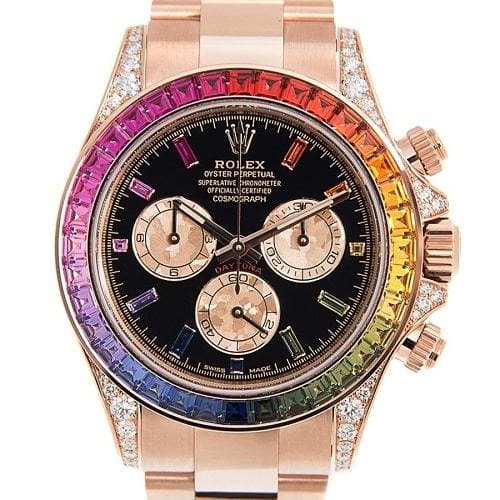 Rolex Cosmograph Daytona “Rainbow” 18 ct Everose gold Everose and bright black dial Oyster band Reference 116595RBOW-0001 - Image 2