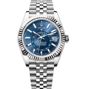 Rolex Sky-Dweller 42 Oyster Perpetual Oystersteel and white gold bright blue dial Jubilee band Reference 326934BLSO