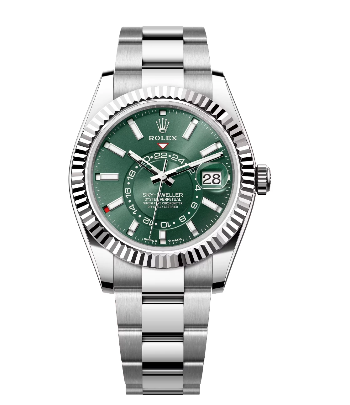 Rolex Sky-Dweller 42 Oyster Perpetual Oystersteel and white gold mint green dial Oyster band Reference 336934