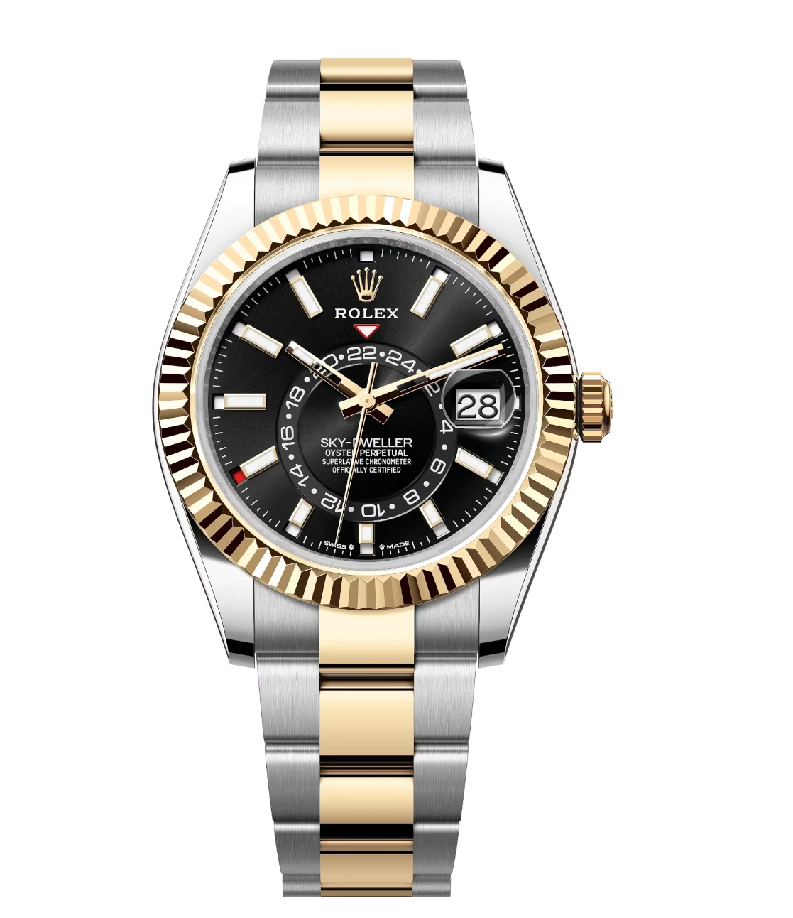 Rolex Sky-Dweller 42 Oyster Perpetual Oystersteel and yellow gold bright black dial Oyster band Reference 336933
