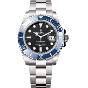 Rolex Submariner "Smurf" 18 ct white gold Cerachrom bezel insert in black ceramic black dial Oyster band Reference 126619LB