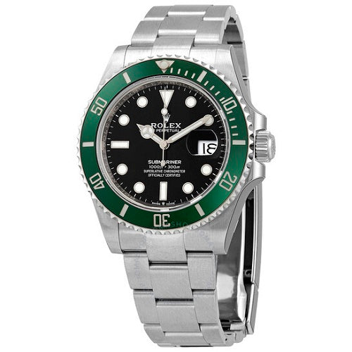 Rolex Submariner Date "Starbucks" Cerachrom bezel insert in green ceramic black dial Oyster band Reference 126610LV