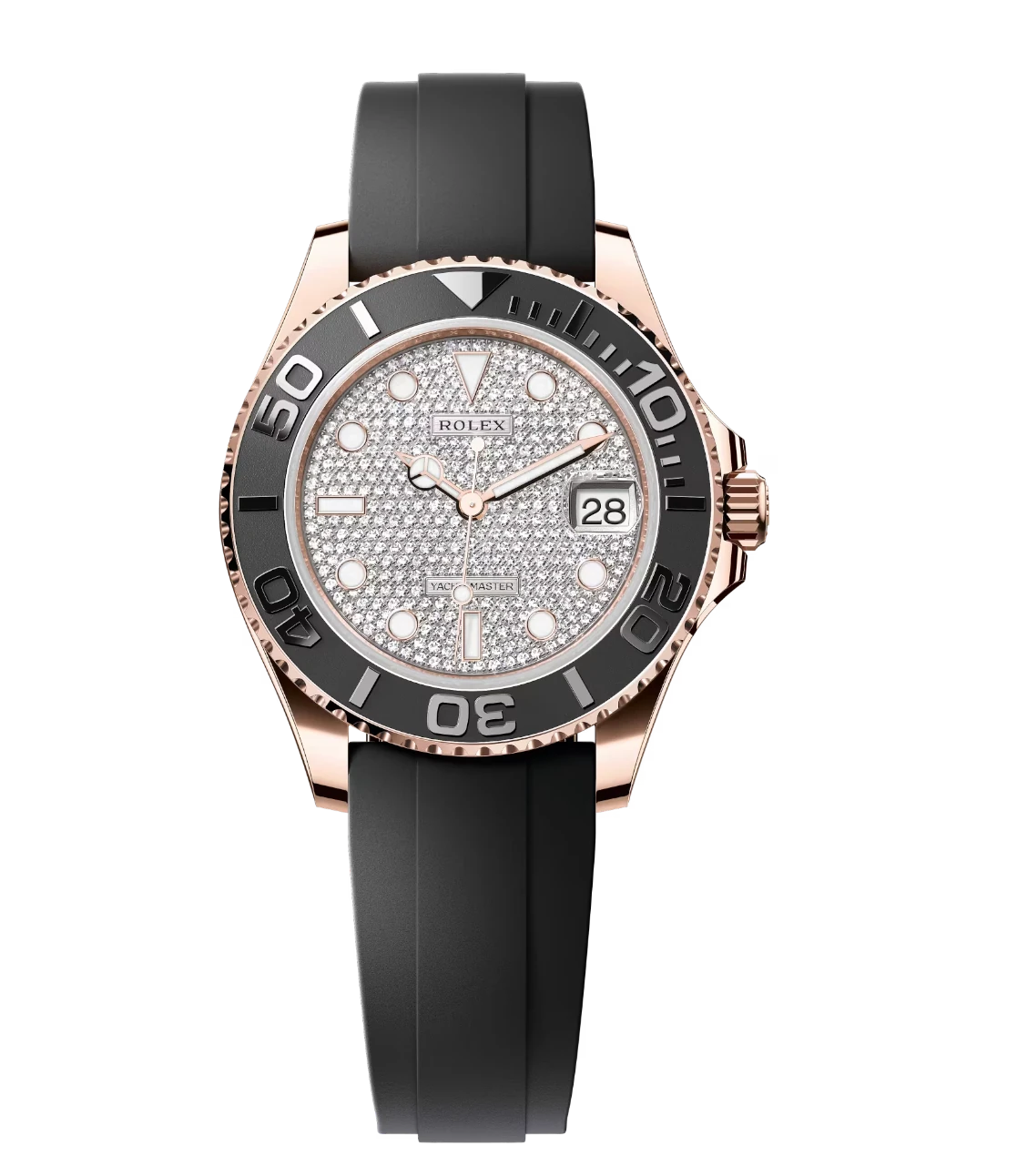 Rolex Yacht-Master 37 Oyster Perpetual 18 ct Everose gold Oysterflex band Reference 268655