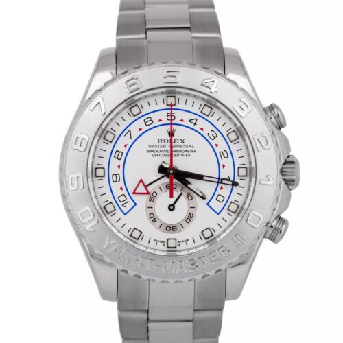 Rolex Yacht-Master 43 Oyster Perpetual watch with Oystersteel band and platinum white dial